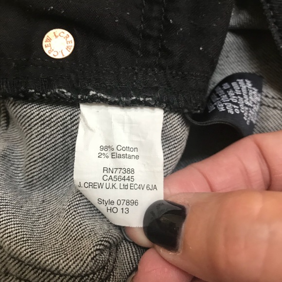 J. CREW TOOTHPICK JEAN IN BLACK DENIM SKINNY - Picture 7 of 8